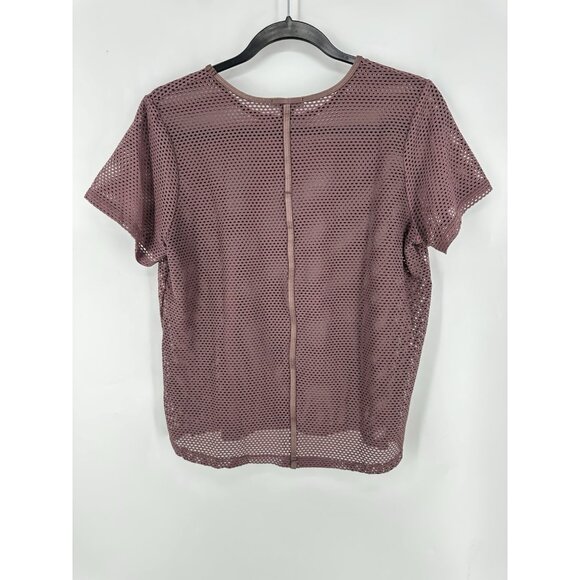 Koral Size Up Tee Open Mesh Short Sleeve Mauve Womens S - Picture 6 of 8